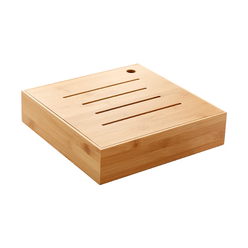 Hộp gỗ đựng bánh kẹo 4 ngăn - 28x28x7cm