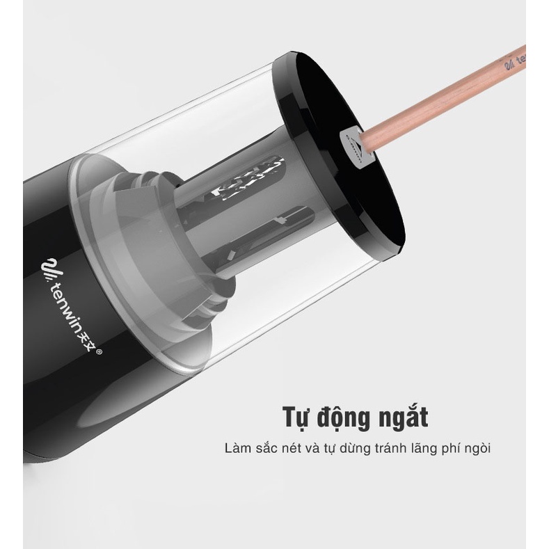Máy Gọt Bút Chì - Máy Chuốt Bút Chì Tự Động Cao Cấp, Tốc Độ Gọt Siêu Nhanh, Dễ Dàng Sử Dụng, An Toàn