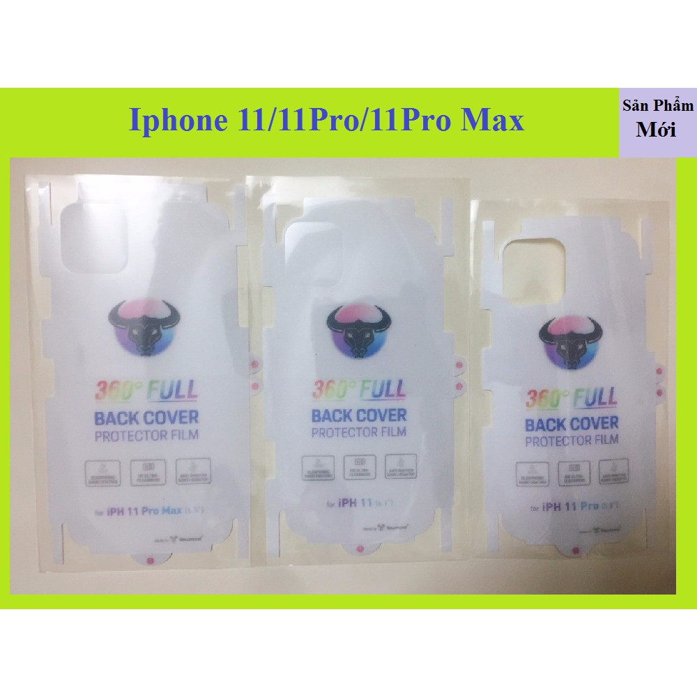 Miếng dán PPF full cho Iphone 11 Iphone 11 pro và Iphone 11 Pro max ( Tặng Phụ Kiên Dán )