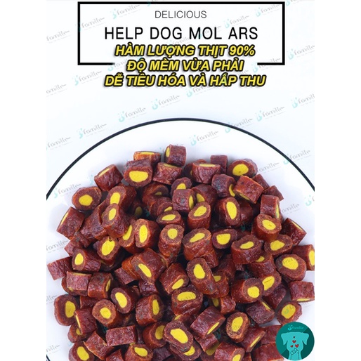 Treat thưởng dinh dưỡng JFamille, Bò viên lòng đỏ trứng, bổ sung Lecithin, Protein, Canxi, dễ tiêu hóa.