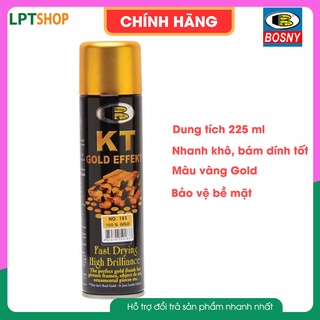 Sơn xịt mạ màu vàng gold kt183 bosny - nhập khẩu thái lan