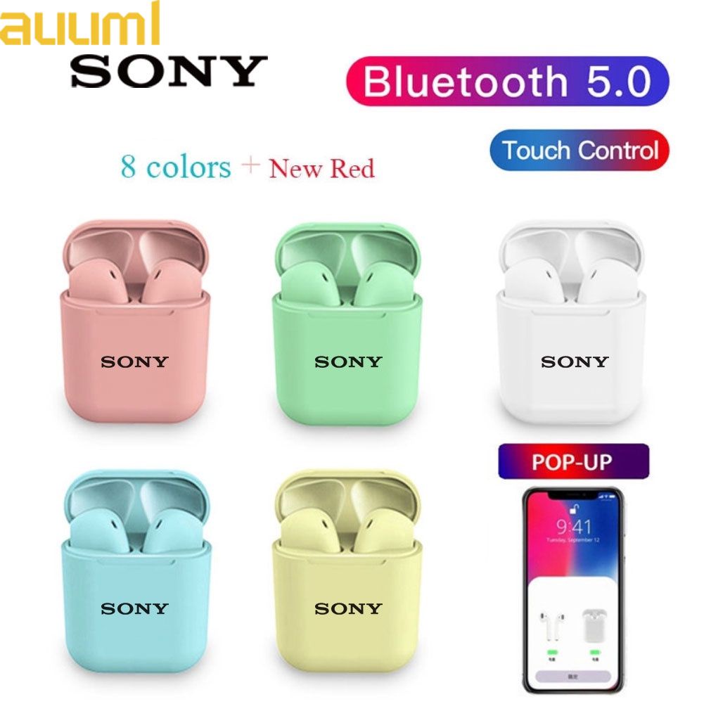 SONY I12 Tai Nghe Không Dây Bluetooth Tai Nghe Game Thủ Tai Nghe Với Microphone TWS Earhuds Rảnh Tay Trong Tai Tai Fone auum1