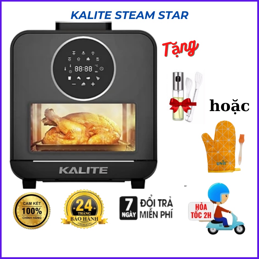 Nồi chiên hơi nước Kalite Steam Star, nồi chiên không dầu 15L, hấp nướng 3 trong 1- chính hãng kalite, Bảo hành 24 tháng