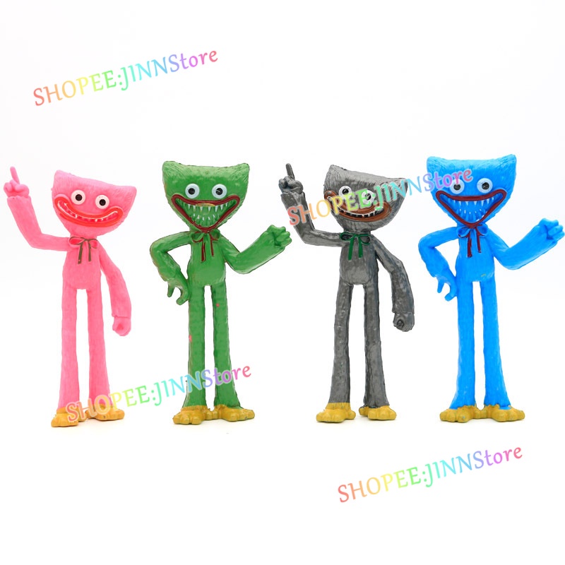 JINN 8 cái / bộ Huggy Wuggy Figures POPPY PLAYTIME PVC Đồ chơi trang trí mô hình Món quà sinh nhật cho bé trai cô gái