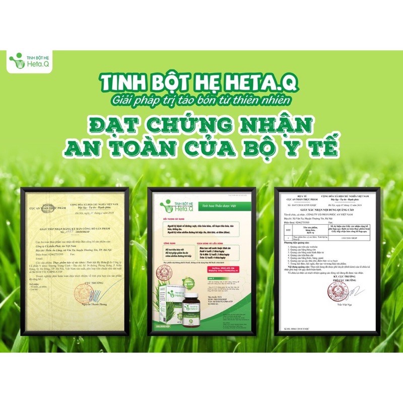 Tinh bột hẹ Heta.Q bé hết bón, ăn ngon, tiêu hoá tốt