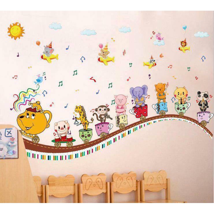 Decal dán tường Ban nhạc thú | BigBuy360 - bigbuy360.vn