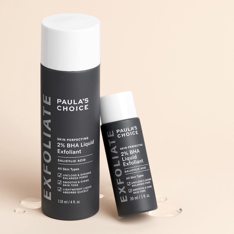 Tẩy da chết hóa học Paula's Choice Skin Perfecting 2% BHA Liquid Exfoliant Travel 30ml/118ml