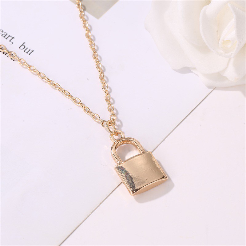 Korean Style Electroplated Padlock Pendant