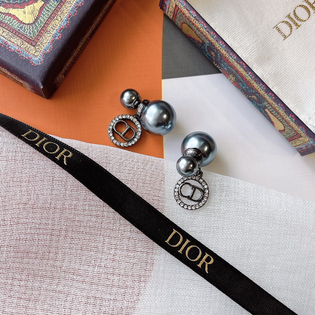 Bông Tai Dior Bằng Thép Titan Hình Chữ CD Thời Trang Cho Nữ