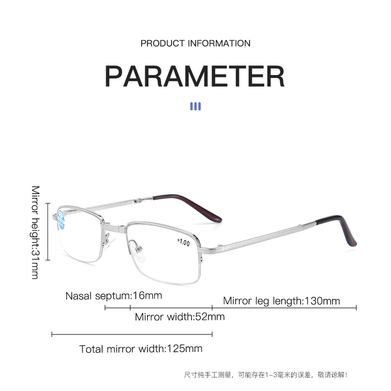 Kính Đọc Sách Gọng Kim Loại Chống Ánh Sáng Xanh