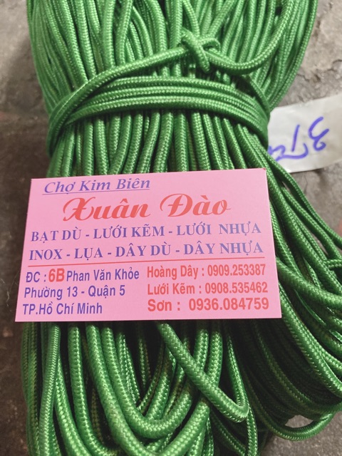 DÂY DÙ TRÒN XANH 4mm 1 Bó Khoảng 80 Mét