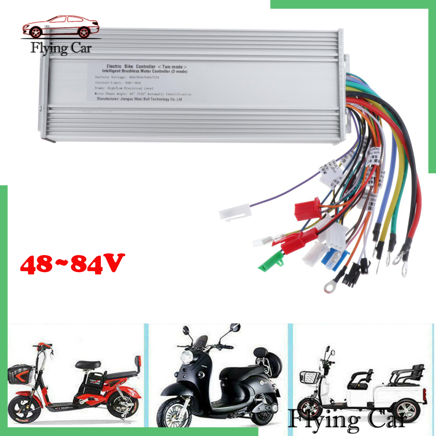 Flying cars E-Bike 72V/48V 1500W Brushless DC Motor Controller Throttles Speed Control Unit