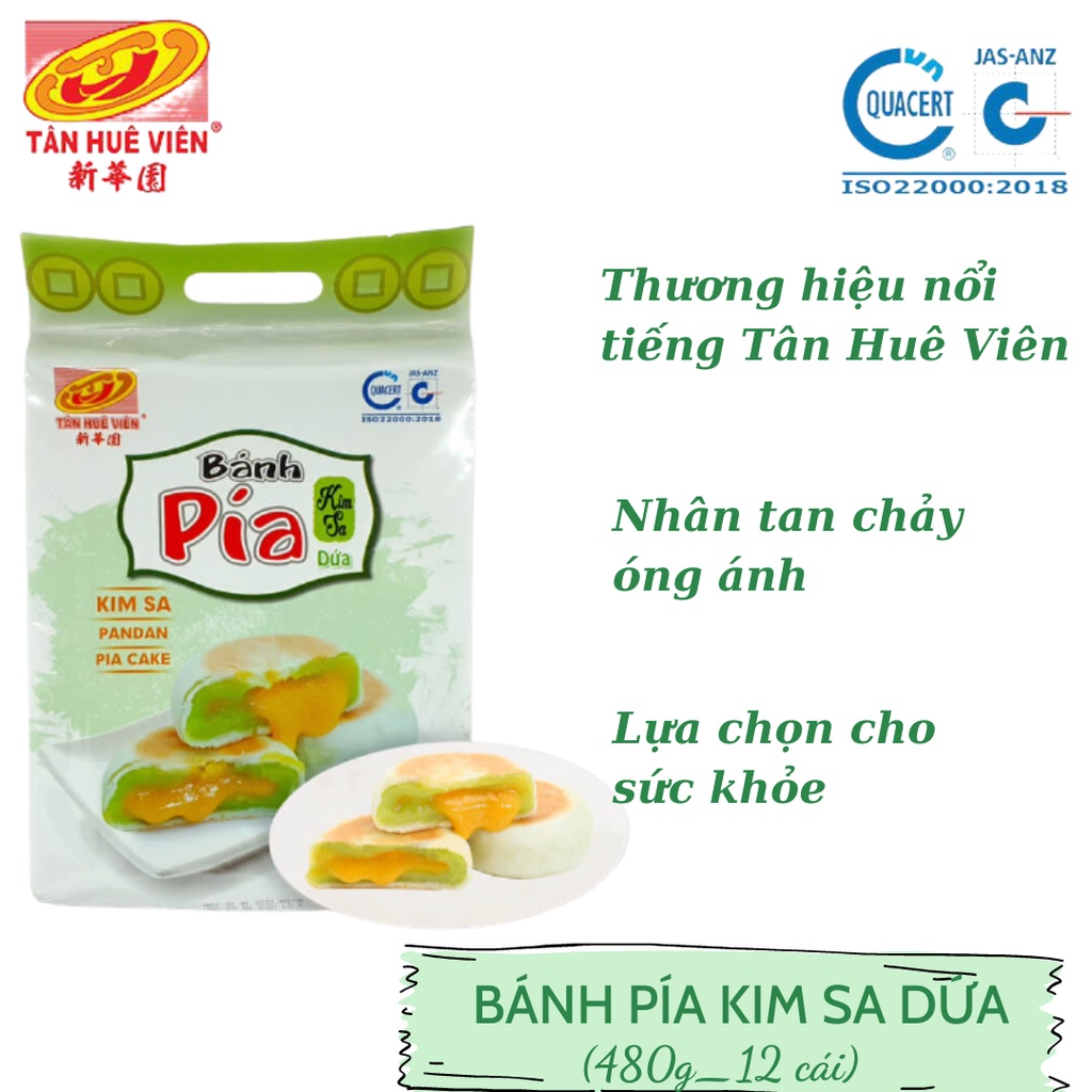 BÁNH PÍA KIM SA DỨA (480g_12 cái)