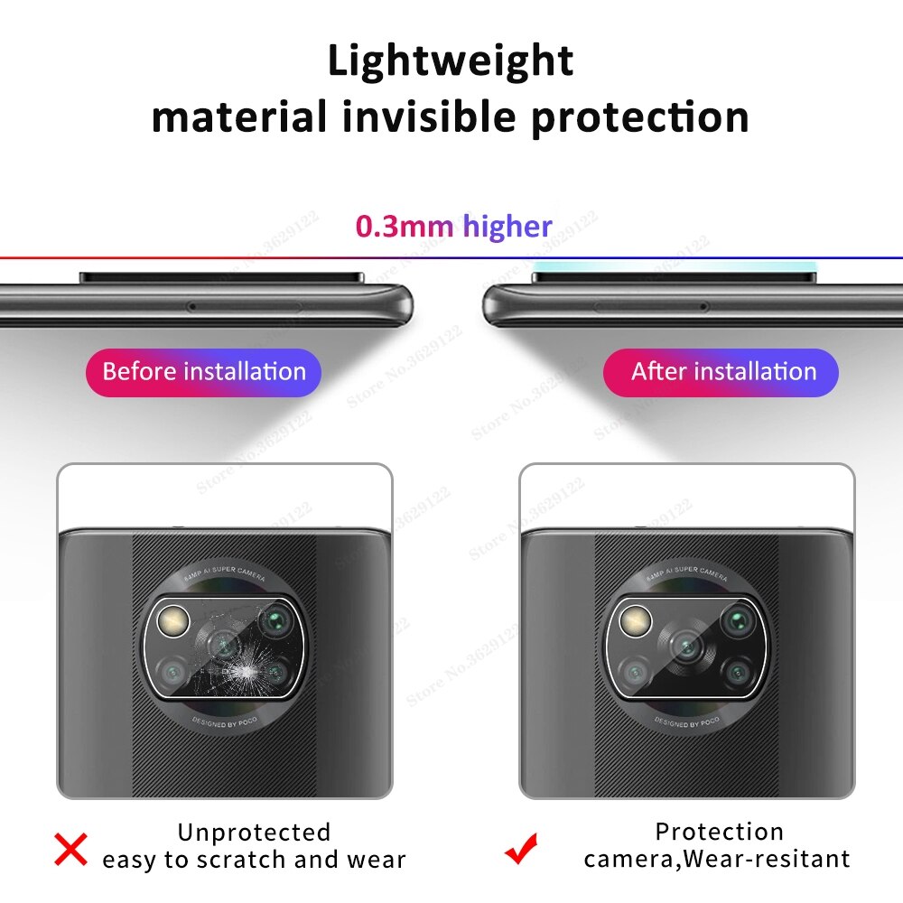 Kính cường lực bảo vệ camera cho Xiaomi Mi 11 Ultra 10t Pro Note 10 Lite Poco F3 X3 X4 GT Nfc M3 F2 9t Pro 9 Se A3