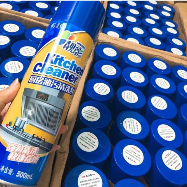 Chai xịt tẩy rửa mảng bám siêu năng Kitchen Cleaner (mảng bám cháy khét trên xong nồi, thiết bị nhà bếp...).