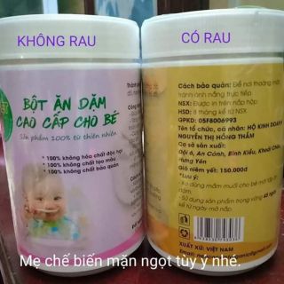 Bột ăn dặm việt organic dành cho bé