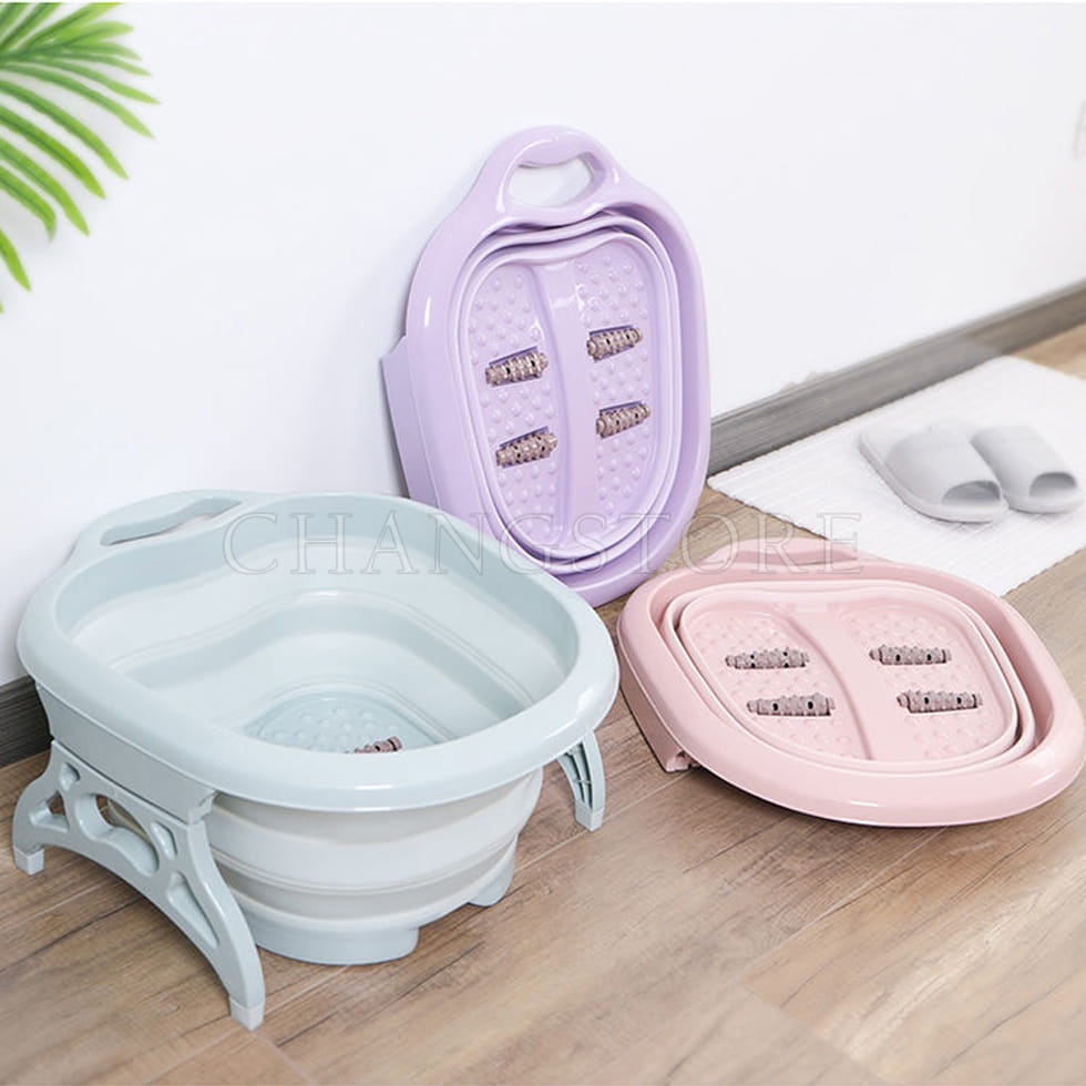 Chậu Ngâm Chân Gấp Gọn Silicon Có Con Lăn Massage Chân Thư Giãn Size To Thau Gấp Gọn Thông Minh Tiện Ích Gia Đình | BigBuy360 - bigbuy360.vn