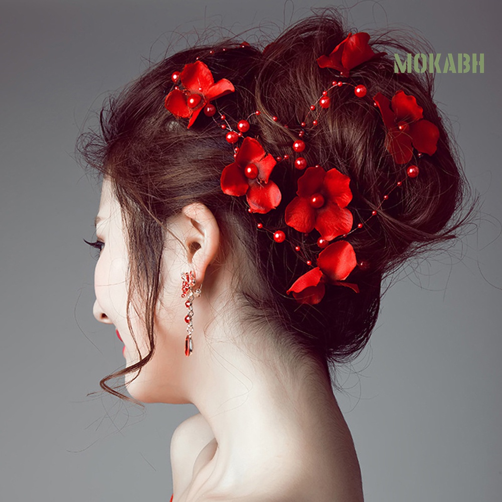 Kẹp Tóc Hình Hoa Đính Ngọc Trai Giả Thời Trang Cho Nữ