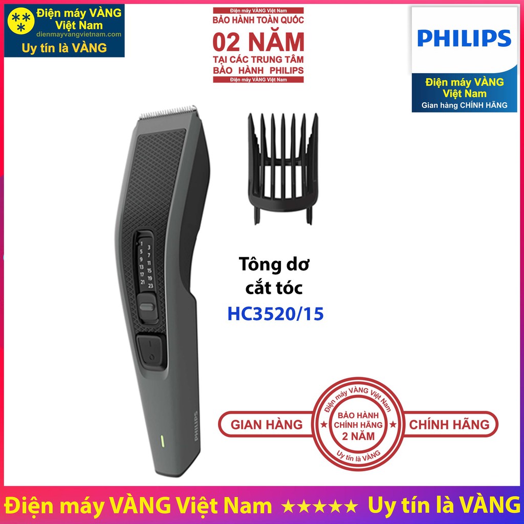 Tông đơ cắt tóc Philips HC1055 HC3505 HC3520 - Hàng chính hãng (Bảo hành 2 năm toàn quốc)