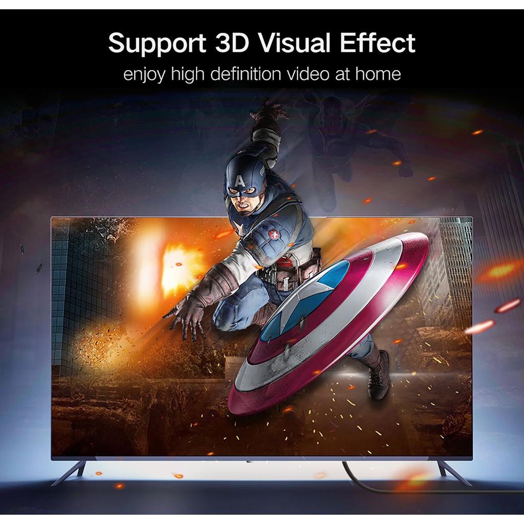 Dây Cáp Cao Cấp HDMI 2.0 Tròn Dẻo, UGREEN HD104 Chính Hãng, 1M - 5M