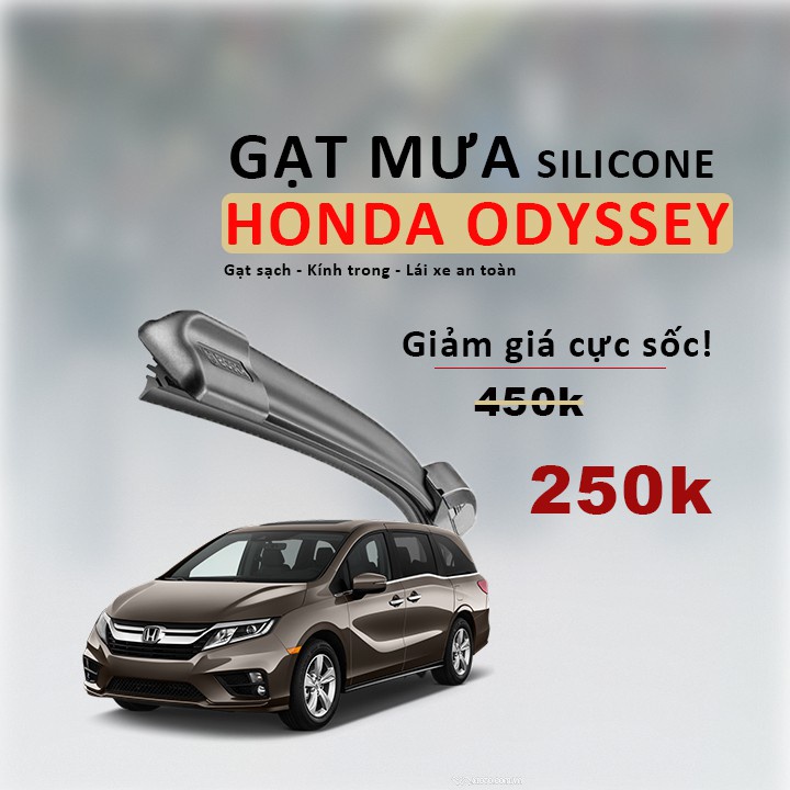 Gạt Mưa Cho Xe Honda Odyssey - Gạt Mưa Lưỡi Silicon siêu sạch GM20