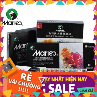 [BÁN CHẠY]  [ Chính Hãng ] Màu gouache Marie's 12 màu - mỗi tuýp 9ml