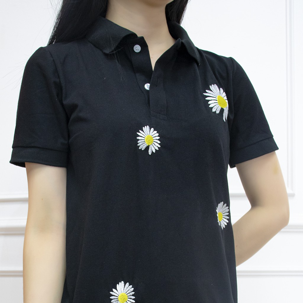 Đầm thun mặc nhà AMYRA dáng suông Polo thể thao chất THUN cotton 4 ngắn tay cổ áo sơ mi Bigsize DA041