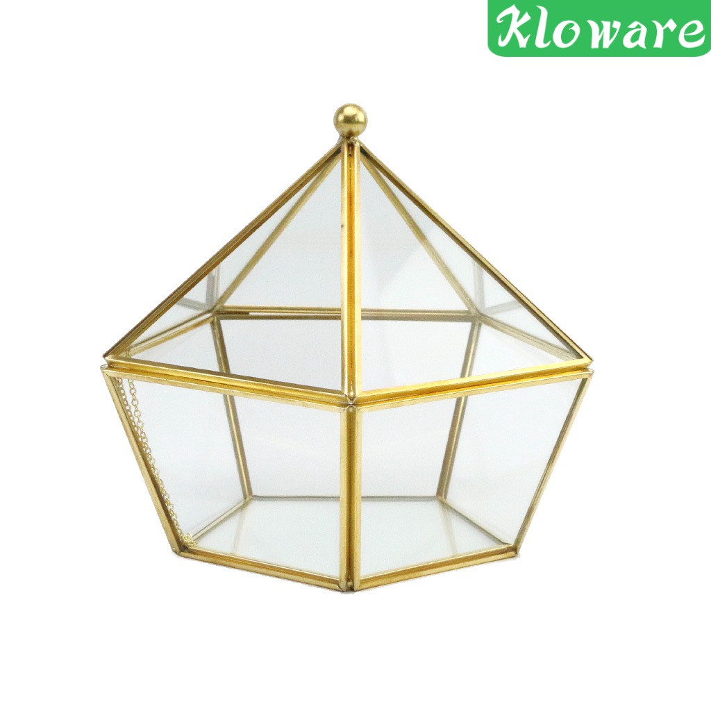 Chậu Trồng Cây Bằng Kính Thiết Kế Hình Học Độc Đáo