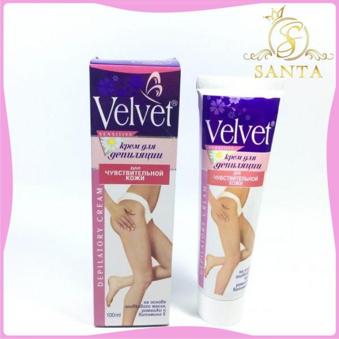 [CHÍNH HÃNG] Kem Tẩy Lông Velvet Sensitive 100ml Hàng Chính Hãng Nga Dùng Được Tất Cả Các Vùng Da