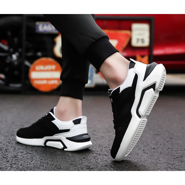 Giày thể thao sneaker nam D55, phong cách trẻ trung năng động, đế cao su non đi cực êm | BigBuy360 - bigbuy360.vn
