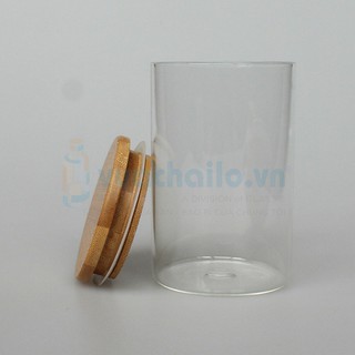 LỌ THỦY TINH NẮP TRE 500ML ĐỰNG THỰC PHẨM