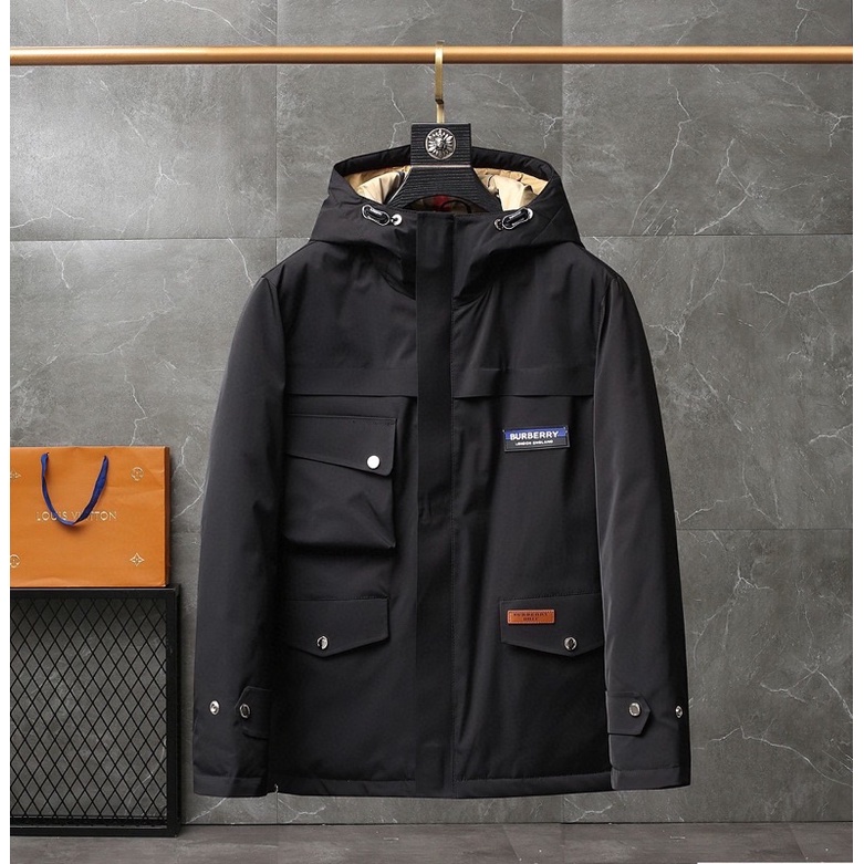 Áo khoác phao gió nam thương hiệu Burberry BBR cao cấp thiết kế đơn giản thời trang
