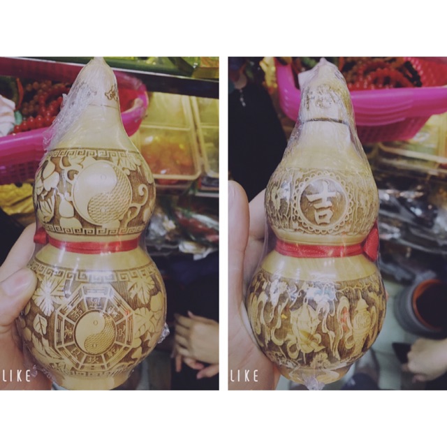 Hồ lô gỗ đào size to 13cm