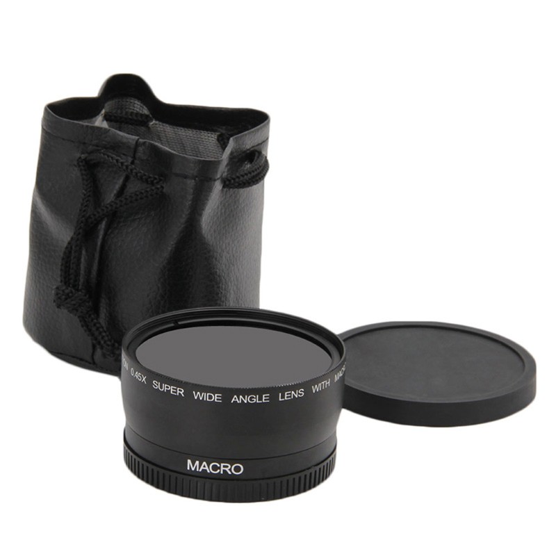 Ống kính macro góc rộng 58mm 0.45x0.45 cho Canon EOS 350D/400D/450D/500D/600D