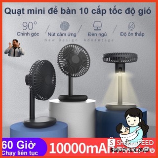 Quạt sạc tích điện  cảm ứng 5.0  pin trâu 10000mAh chính hãng