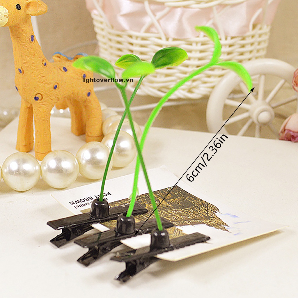 Set 4 Kẹp Cỏ Hình Cây Nấm / Hoa Vui Nhộn Thời Trang Unisex