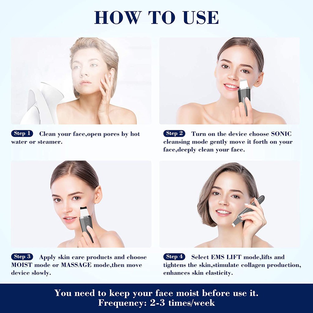 [Mã FMCG100K - 10% đơn 500K] Máy Cà Da Anlan Ipx5 Siêu Âm Chống Nước Loại Bỏ Mụn Đầu Đen Ems Nâng Cơ Mặt 45 ℃ | BigBuy360 - bigbuy360.vn