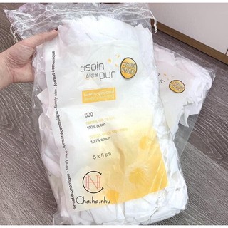Bông tẩy trang ph tetra 600 miếng - bịch siêu to khổng lồ 600 miếng