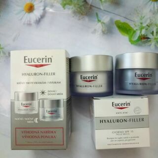Bộ kem dưỡng da Eucerin Hyaluron Filler ngày và đêm -chống lão hóa da, mờ nếp nhăn