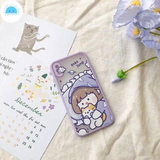 Ốp lưng Iphone Tím Mèo Cute Iphone X/XS