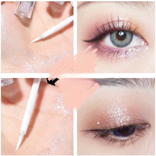 Phấn kẻ mắt dạng lỏng kim tuyến lấp lánh lâu trôi