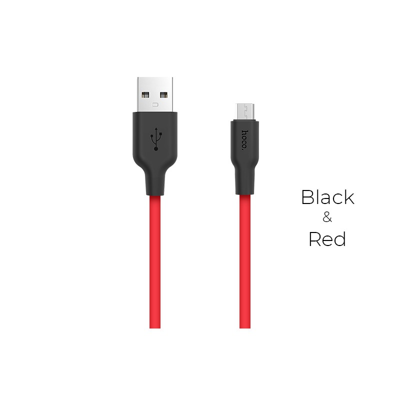 Cáp Sạc MICRO USB Hoco X21 Plus Dây Silicon Mềm Dẻo Chống Cháy Dài 1M - BH 1 Năm - Hưng Long PC