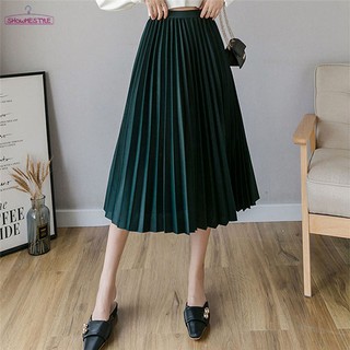 Chân váy dài xếp ly thời trang nữ