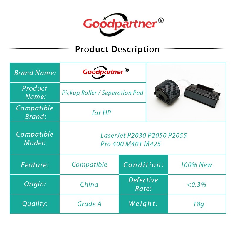 1 Miếng Đệm Con Lăn Rcl1-2115 - 000 RL1-2120 - 000 Cho HP P2030 P2035 P2050 P2055 400 M401 M425 CANON iR1133