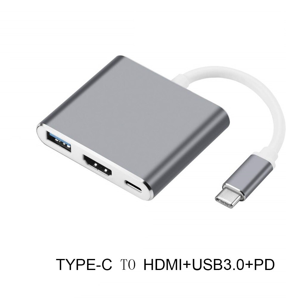 4 In 1 Adapter Usb C Hdmi Type C To Hdmi 4k Vga Usb3.0 For Macbook Pro Samsung S9 S10 | BigBuy360 - bigbuy360.vn