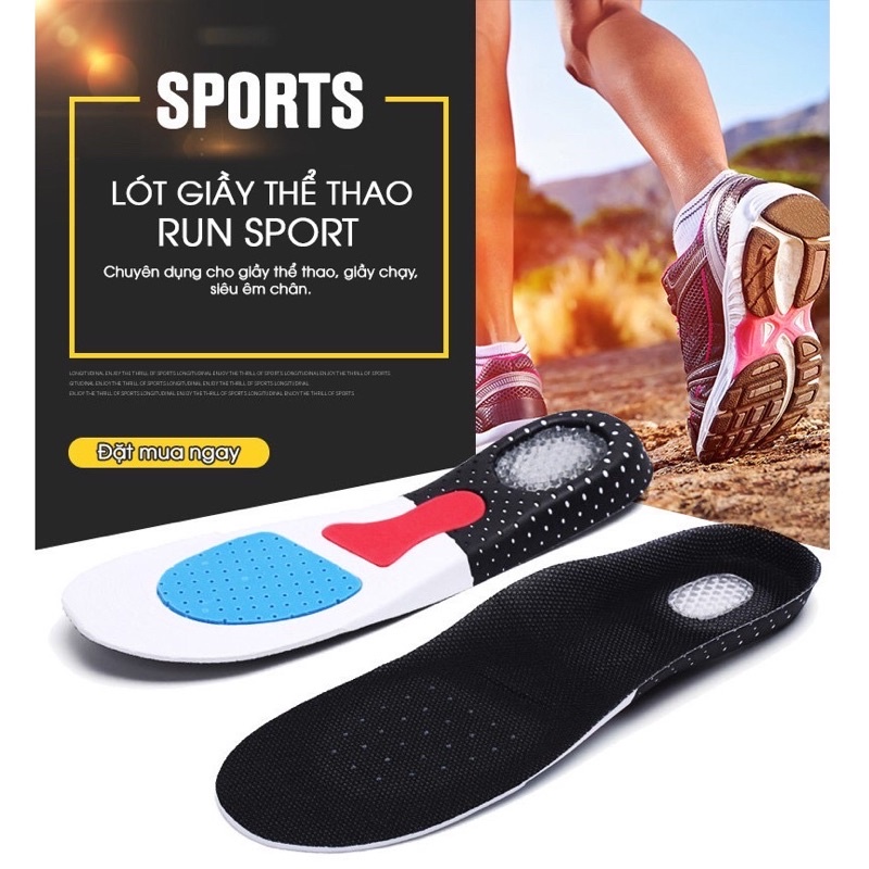 [TonaShoe] Miếng Lót Giày Thể Thao, Giày Tây Cao Cấp Run Sport Thấm Hút Mồ Hôi Cho Cả Nam Và Nữ