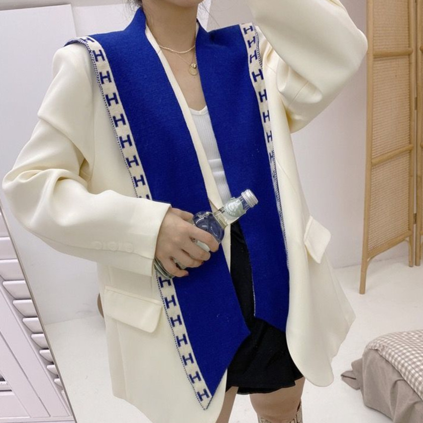 Khăn Choàng Dệt Kim Thắt Nút Phong Cách Retro Hàn Quốc Phù Hợp Cho Mùa Thu Đông