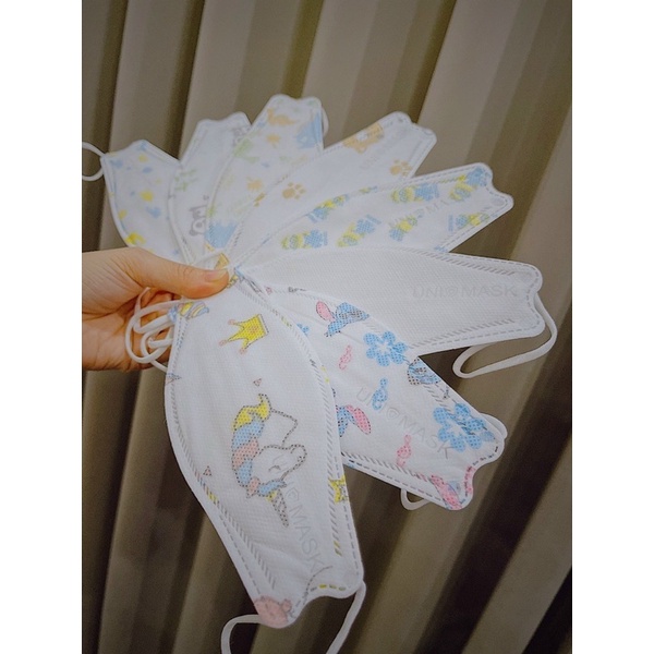 50 chiếc khẩu trang trẻ em 4 lớp KF94 UNI MASK giúp bé kháng khuẩn và chống bụi mịn