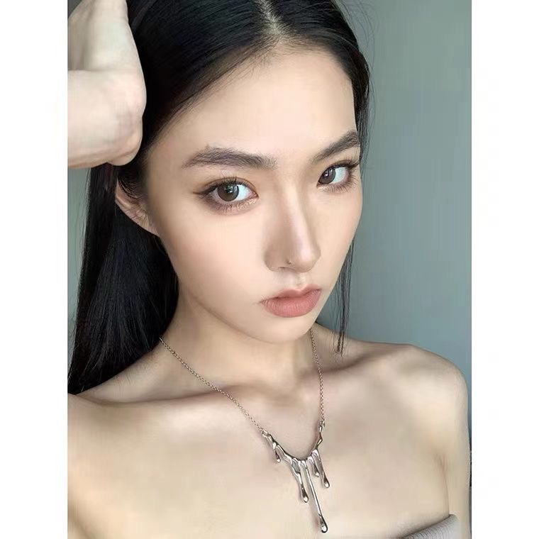 Vòng cổ Mặt Đá Nham Thạch Hình Giọt Nước Phong Cách Hip hop Thời Trang Mùa Hè Cho Nữ