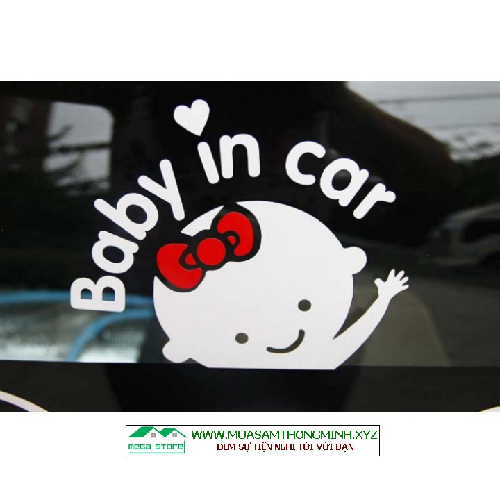 Tem Cảnh Báo Phản Quang Baby In Car - Có Trẻ Em Trên Xe